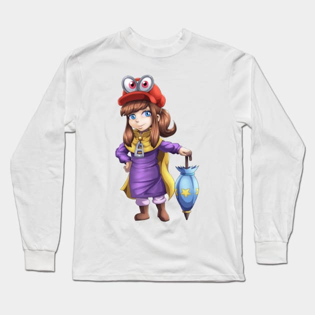 Super Hat Girl Odyssey Long Sleeve T-Shirt by Muramasa